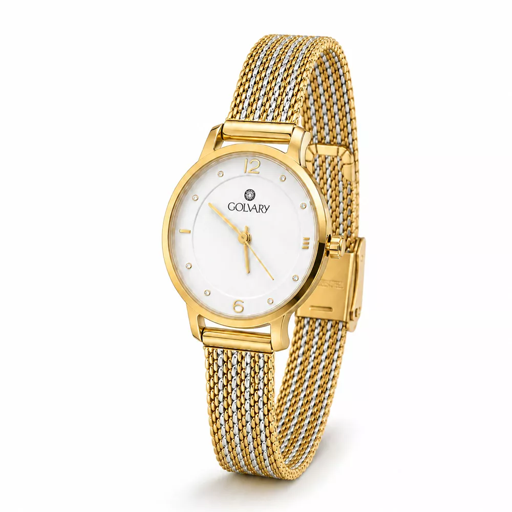 Golvary G-1874G149 - Montre Femme Acier maille Doré