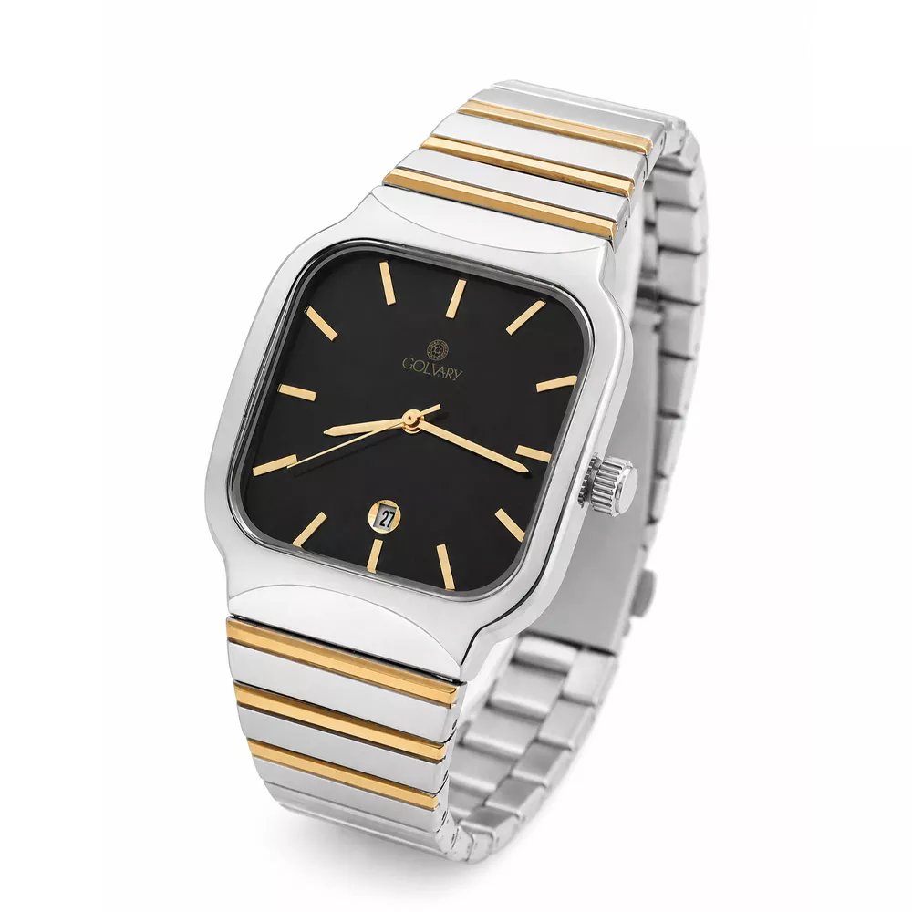 Golvary G-9361SG159 - Montre Homme Acier Argent & or