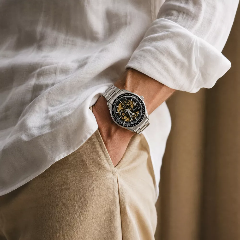 Golvary G-9194S189 - Montre Homme Squelette Automatique Argenté - Image 3