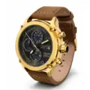Golvary G-2051L169 - Montre Homme Cuir Doré & Marron