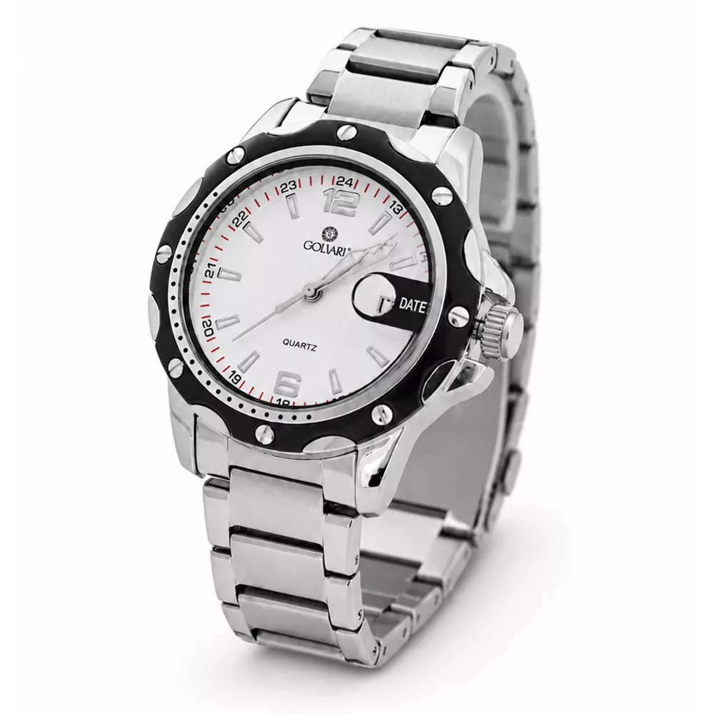 Golvary G-0992S149 - Montre Homme Acier Blanc