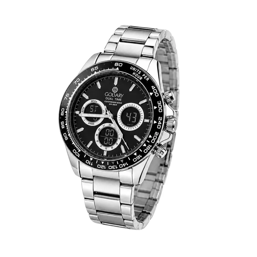 Golvary G-2587S149 - Montre Homme Sport Argenté