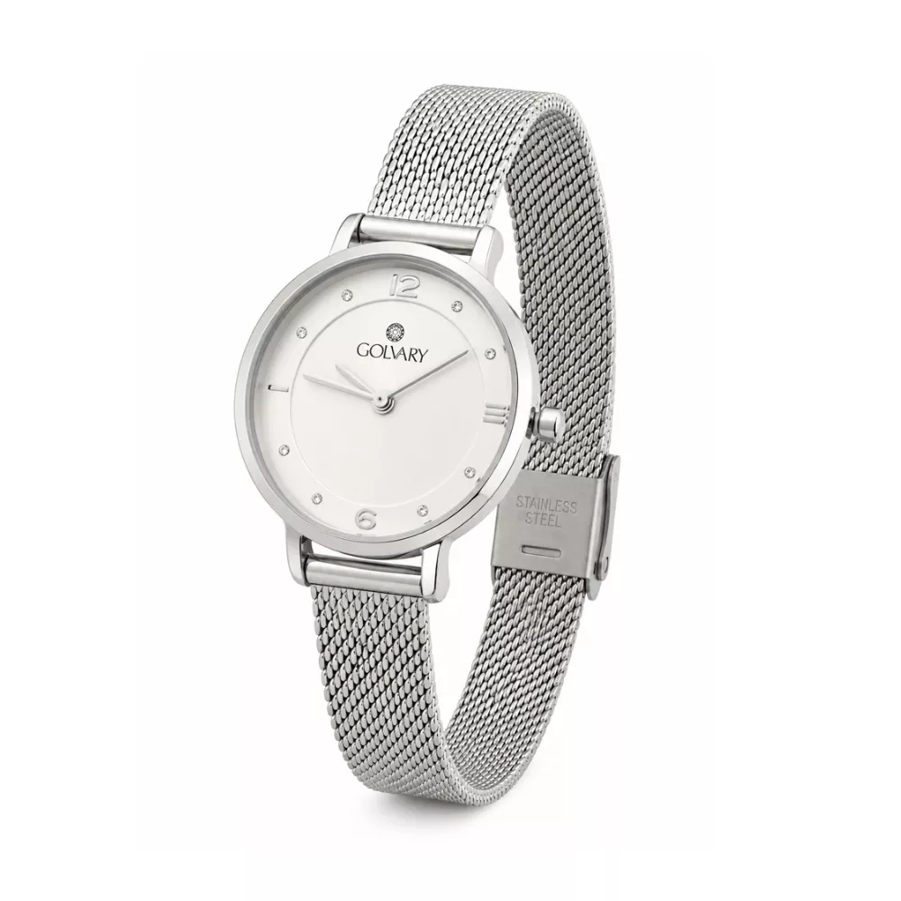 Golvary G-1874S139 - Montre Femme Acier maille Argenté