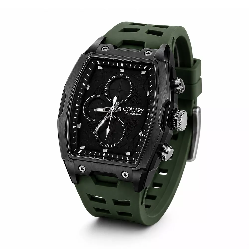 Golvary G-2601L149 - Montre Homme Chronographe Vert militaire