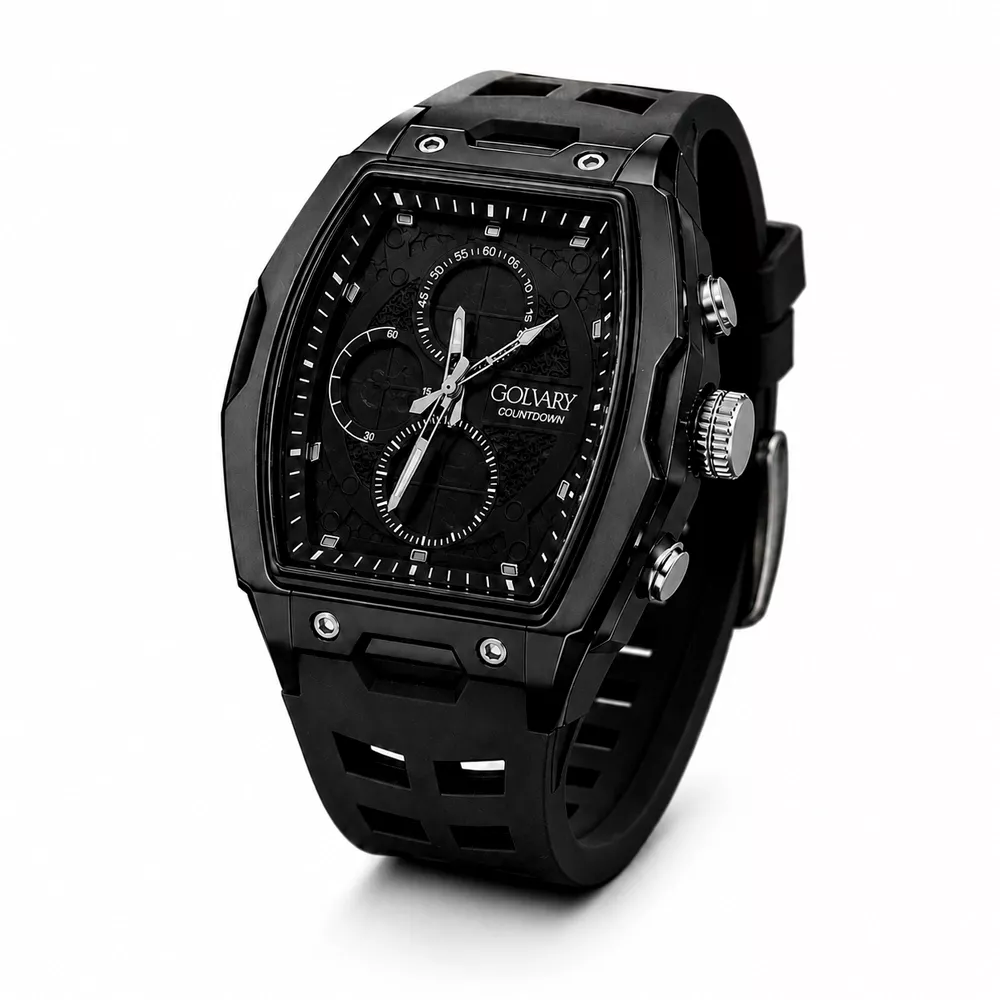 Golvary G-2601L149 - Montre Homme Silicone Tout noir