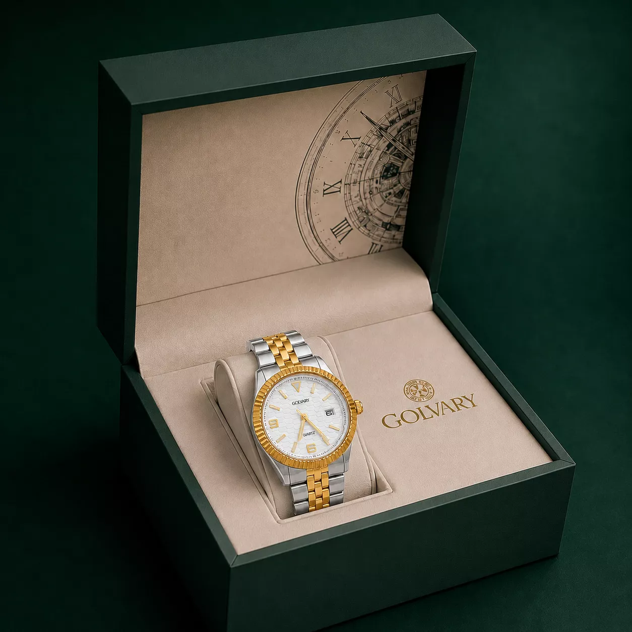 Golvary G-9268SG169 - Montre Homme Acier Argent & or - Image 2