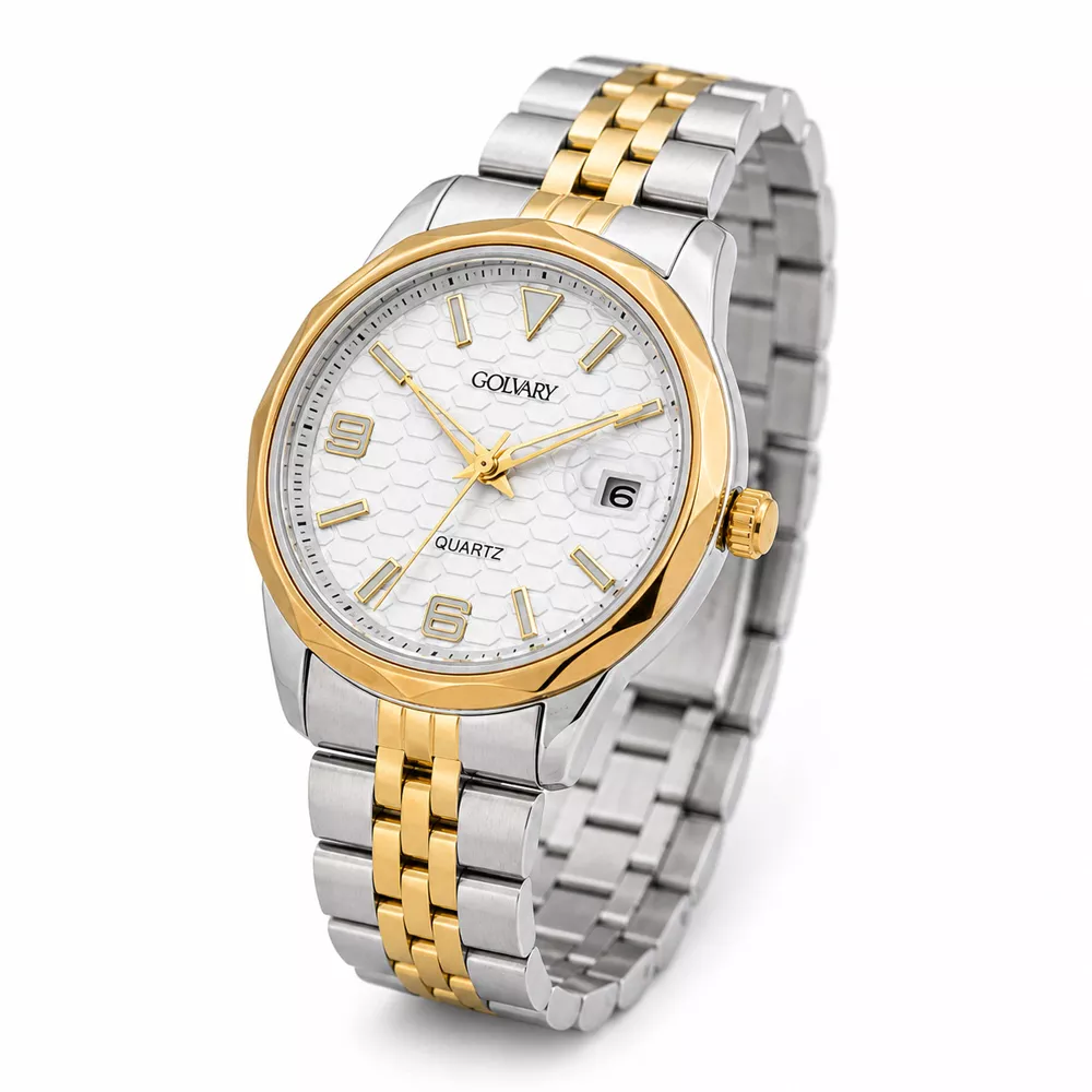 Golvary G-9268SG169 - Montre Homme Acier Argent & or