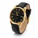 Golvary G-9058L139 - Montre Homme Cuir Noir & or